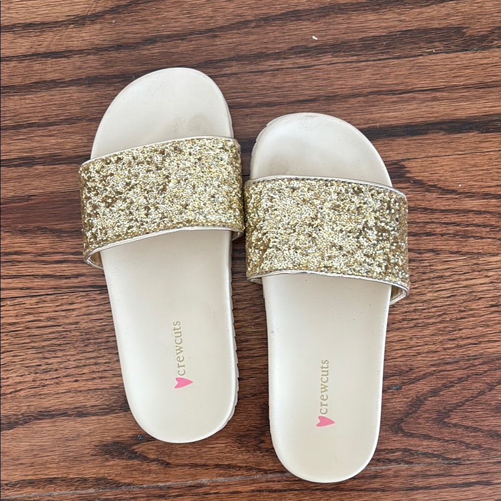 Crewcuts Gold Glitter Slides